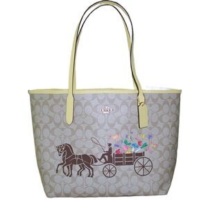 Coach Signature City tote soft leather